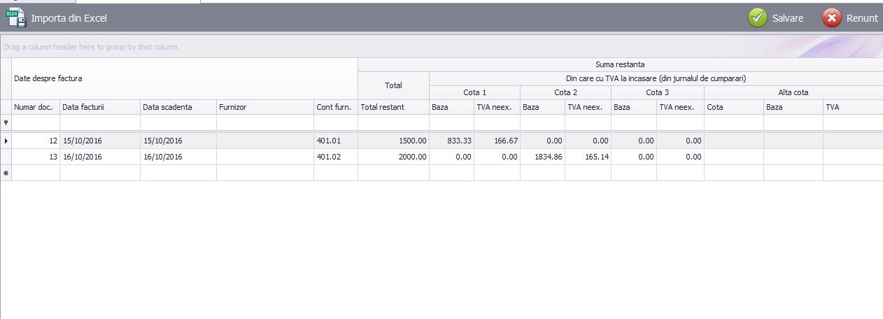 Soldurile furnizorilor si clientilor se opereaza individual, pe facturi